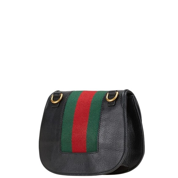 GUCCI Authentic Black Leather Shoulder Bag - Picture 2 of 16